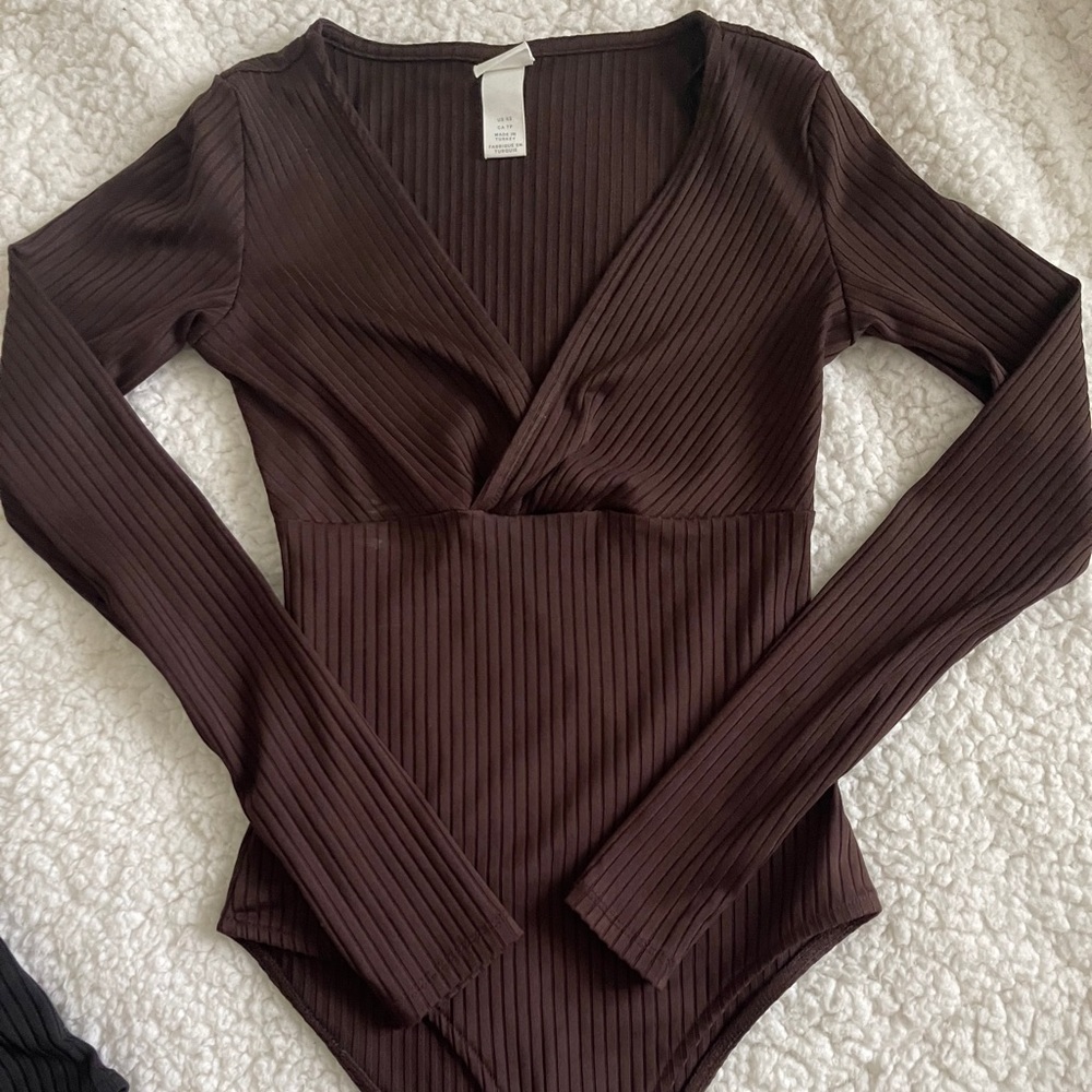 2 Body Suits Black/Brown Size S